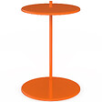 ID MARKET - Lot de 2 tables d'appoint rondes, table basse, bouts de canapé, tables de chevet LEONTINE 40 cm métal orange - vignette