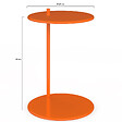 ID MARKET - Lot de 2 tables d'appoint rondes, table basse, bouts de canapé, tables de chevet LEONTINE 40 cm métal orange - vignette