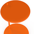 ID MARKET - Lot de 2 tables d'appoint rondes, table basse, bouts de canapé, tables de chevet LEONTINE 40 cm métal orange - vignette