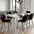 ID MARKET - Lot de 6 chaises PIO avec poignée en tissu éponge noir - vignette