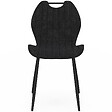 ID MARKET - Lot de 6 chaises PIO avec poignée en tissu éponge noir - vignette