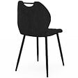 ID MARKET - Lot de 6 chaises PIO avec poignée en tissu éponge noir - vignette