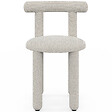 ID MARKET - Lot de 2 chaises RIME tissu bouclette crème - vignette