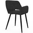 ID MARKET - Lot de 4 chaises de salle à manger, fauteuils de table HOLY en velours noir - vignette