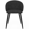 ID MARKET - Lot de 6 chaises KIRA en velours noir pour salle à manger - vignette