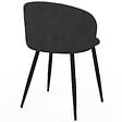 ID MARKET - Lot de 6 chaises KIRA en velours noir pour salle à manger - vignette