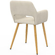 ID MARKET - Lot de 4 chaises de salle à manger, fauteuils de table HOLY en velours beige - vignette