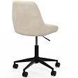 ID MARKET - Chaise de bureau MARTIN en tissu chenille beige pivotante et hauteur réglable à roulettes - vignette