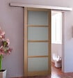 GD MENUISERIES - Porte Coulissante en hetre 4 vitrages H204 X L73 cm - vignette