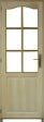 GD MENUISERIES - Bloc Porte Paulownia 6 vitrages (NON FOURNIS) H204 x L83 cm Côte tableau, p.Droit - vignette