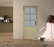 GD MENUISERIES - Bloc Porte Paulownia 6 vitrages (NON FOURNIS) H204 x L83 cm Côte tableau, p.Droit - vignette