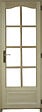 GD MENUISERIES - Bloc Porte Paulownia 8 vitrages (NON FOURNIS) H204 x L83 cm Côte tableau P.Droit - vignette