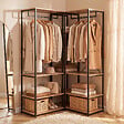 ID MARKET - Dressing modulable XXL L. 150 cm DETROIT design industriel - vignette