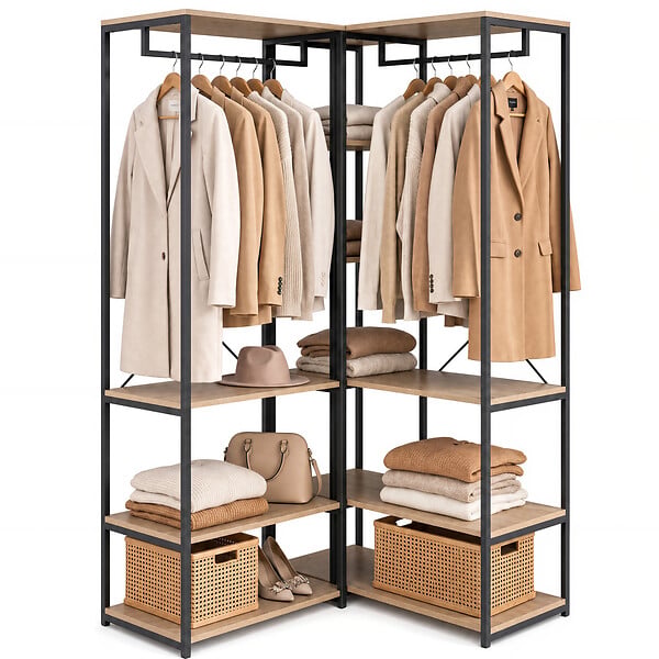 ID MARKET - Dressing modulable XXL L. 150 cm DETROIT design industriel - large