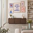 OVIALA - Meuble TV effet bois 150 cm style scandinave bois foncé - Tomy - vignette