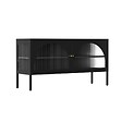 OVIALA - Meuble TV moderne 2 portes L115 cm en métal noir - Dreamy - vignette