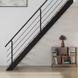 KORDO - Escalier bois droit noir avec garde-corps à LED intégrées, Diverso KORDO - vignette