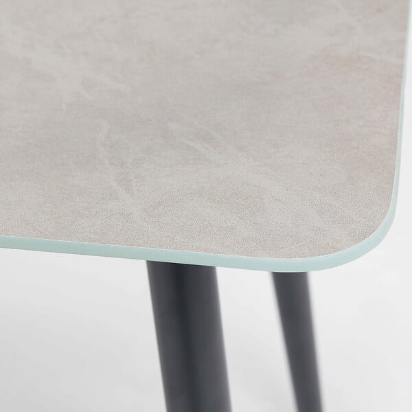 OVIALA - Petite table basse de jardin en acier gris - Costa Rica - large