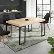 ID MARKET - Table console extensible TORONTO 6 personnes 140 cm design industriel - vignette