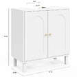 ID MARKET - Meuble sous lavabo salle de bain ARSENE design arche bois blanc - vignette