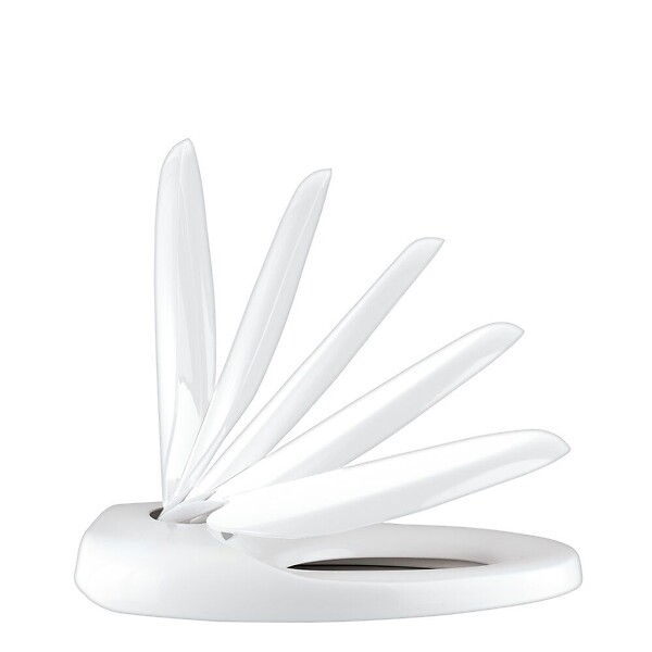 WENKO - Abattant WC 2en1 Family - Duroplastique - Blanc - Easy Close - large