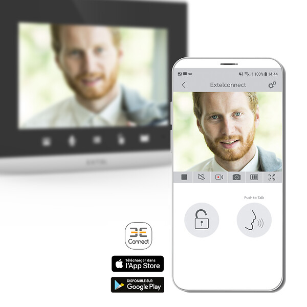 EXTEL - Visiophone connecté avec écran 7 pouces et touches tactiles - Extel - large