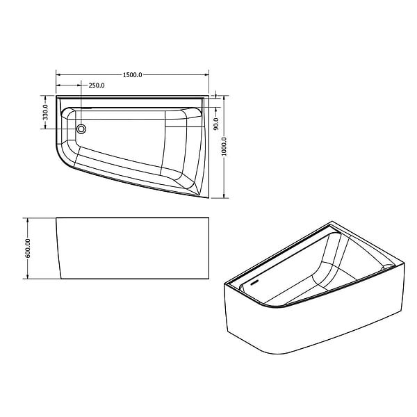 KIAMAMI VALENTINA - Barre D'appui D'angle Chrome Brossé | Loto - large