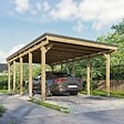 DIRECT-ABRIS - Carport Bois CASTELLANE - 373 x 707 - 1 Voiture - Abri Voiture - Traité Autoclave - Montage Facile - Feutre Bitumeux Inclus - vignette