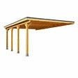DIRECT-ABRIS - Carport Adosse Bois RIVERSIDE - 2 Voitures - 548 x 550 - Abris Voiture - Feutre Bitumeux sur les Voliges - Bandeau de Finition - Toit Plat - vignette