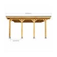 DIRECT-ABRIS - Carport Adosse Bois RIVERSIDE - 2 Voitures - 548 x 550 - Abris Voiture - Feutre Bitumeux sur les Voliges - Bandeau de Finition - Toit Plat - vignette