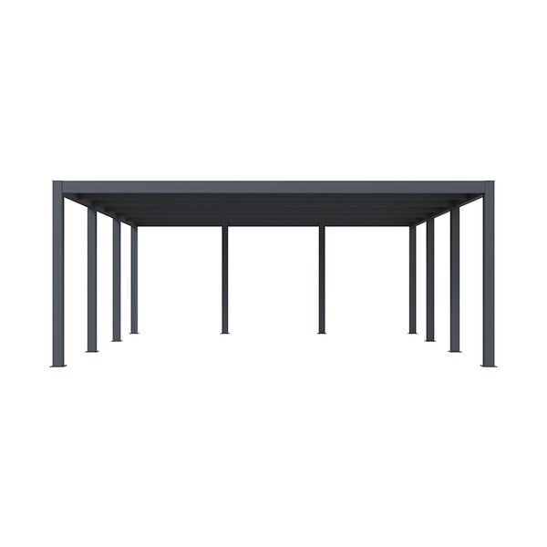DIRECT-ABRIS - Carport aluminium CARLTON 570 x 550 cm - 2 Voitures - 31,35m2 - Gris anthracite - large