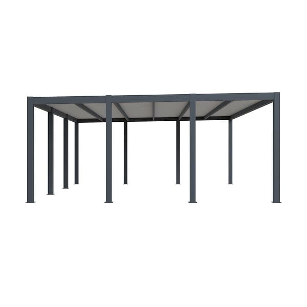 DIRECT-ABRIS - Carport aluminium CARLTON 570 x 550 cm - 2 Voitures - 31,35m2 - Gris anthracite - large