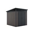 DIRECT-ABRIS - Abri de Jardin Bois Composite 4m2 Gris 237x223x227cm EVORA - Cabane a Outils - Local a Vélo - vignette