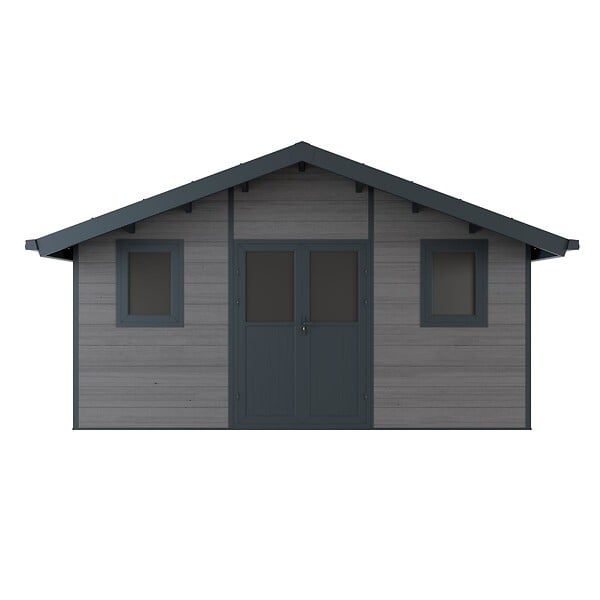 DIRECT-ABRIS - Abri de Jardin Composite ISORA - 20m2 - Gris - Cabane de Jardin - Local - large