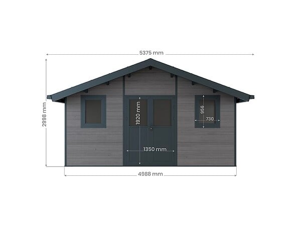 DIRECT-ABRIS - Abri de Jardin Composite ISORA - 20m2 - Gris - Cabane de Jardin - Local - large