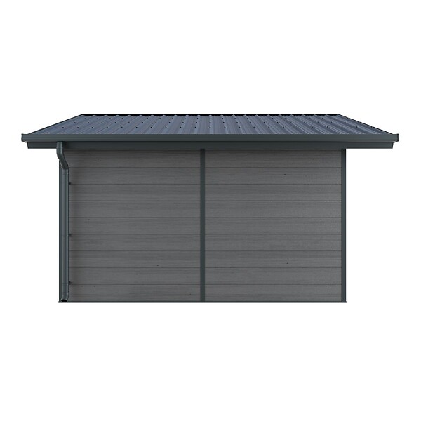 DIRECT-ABRIS - Abri de Jardin Composite ISORA - 15m2 Gris - Cabane Atelier / Abri Velo - large