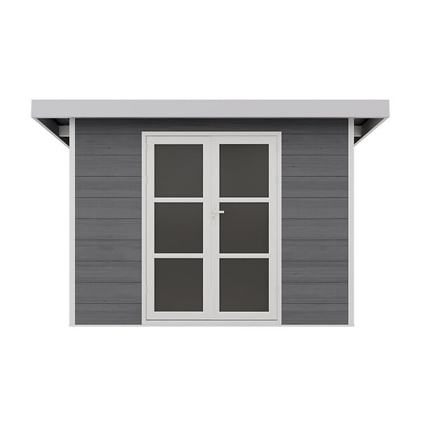 DIRECT-ABRIS - Abri de Jardin Composite ALMA - 9m2 Gris/blanc - Cabane de Jardin - large