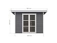 DIRECT-ABRIS - Abri de Jardin Composite ALMA - 9m2 Gris/blanc - Cabane de Jardin - vignette