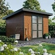 DIRECT-ABRIS - Abri de Jardin Composite ALMA - 9m2 Brun - Cabane de Jardin - vignette