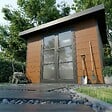 DIRECT-ABRIS - Abri de Jardin Composite ALMA - 9m2 Brun - Cabane de Jardin - vignette