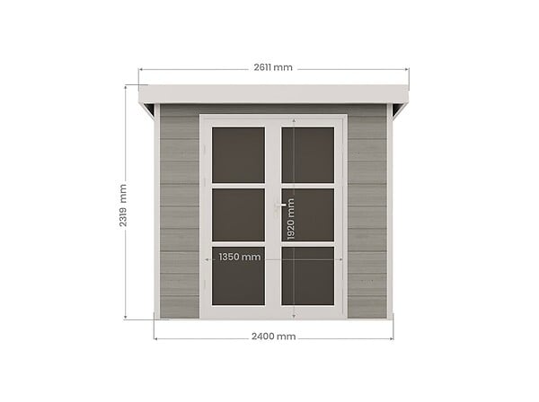 DIRECT-ABRIS - Abri de Jardin Composite ALMA - 5m2 - Gris clair - Cabane de jardin - large
