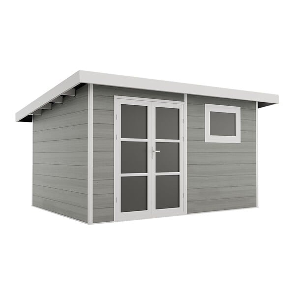 DIRECT-ABRIS - Abri de Jardin Composite ALMA - 11m2 Gris clair - Garantie 20 ans - Cabanon de Jardin - large