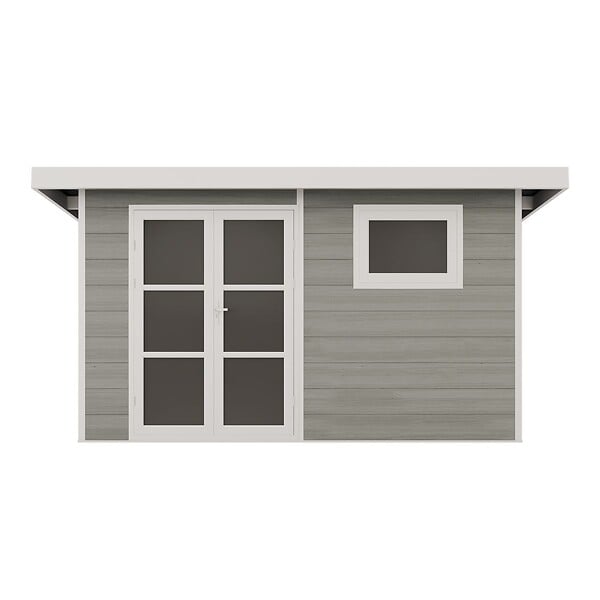 DIRECT-ABRIS - Abri de Jardin Composite ALMA - 11m2 Gris clair - Garantie 20 ans - Cabanon de Jardin - large