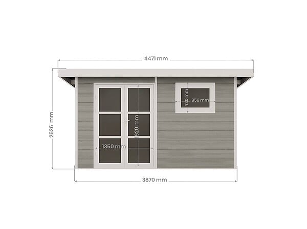 DIRECT-ABRIS - Abri de Jardin Composite ALMA - 11m2 Gris clair - Garantie 20 ans - Cabanon de Jardin - large