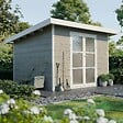 DIRECT-ABRIS - Abri de Jardin Composite ALMA - 9m2 Gris clair - Cabane de Jardin - vignette