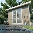 DIRECT-ABRIS - Abri de Jardin Composite ALMA - 9m2 Gris clair - Cabane de Jardin - vignette