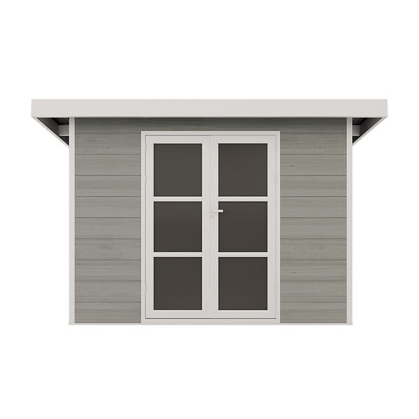 DIRECT-ABRIS - Abri de Jardin Composite ALMA - 9m2 Gris clair - Cabane de Jardin - large