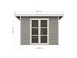 DIRECT-ABRIS - Abri de Jardin Composite ALMA - 9m2 Gris clair - Cabane de Jardin - vignette