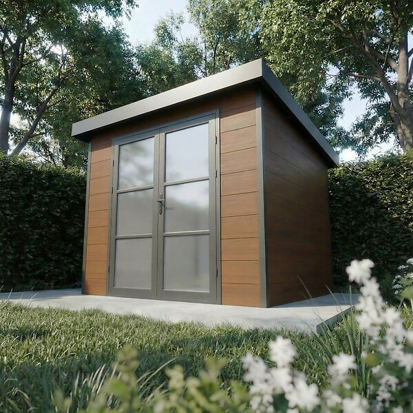 DIRECT-ABRIS - Abri de Jardin Composite ALMA - 5m2 - Brun - Cabane de jardin - large