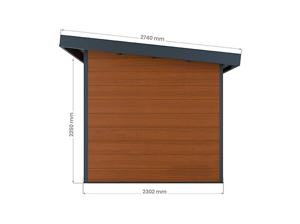 DIRECT-ABRIS - Abri de Jardin Composite ALMA - 7m2 - Brun - Cabane de jardin - large